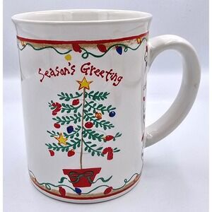 MSI Season's Greeting Christmas 24 oz. Mug Tree Mug Holiday Kitchenware